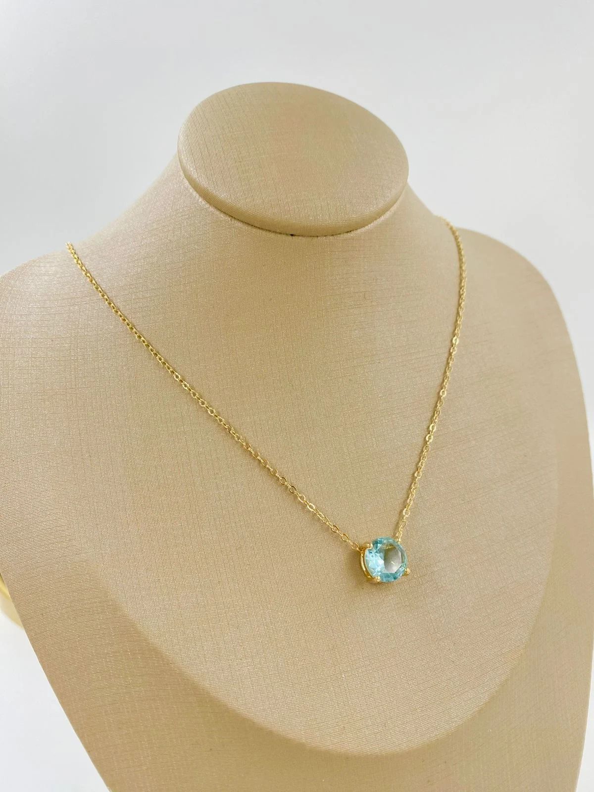 Colar Ponto de Luz- Baby Blue