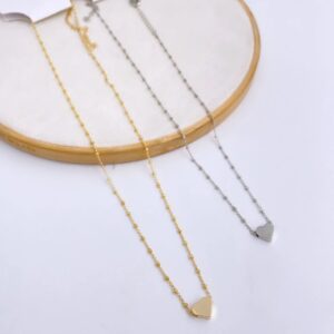 Colar Coração em Zircônia- PRATA 925